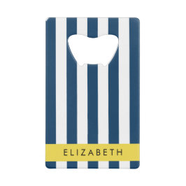 Blaue Streifen, Streifen, Ihr Name Geldbeutel Flaschenöffner