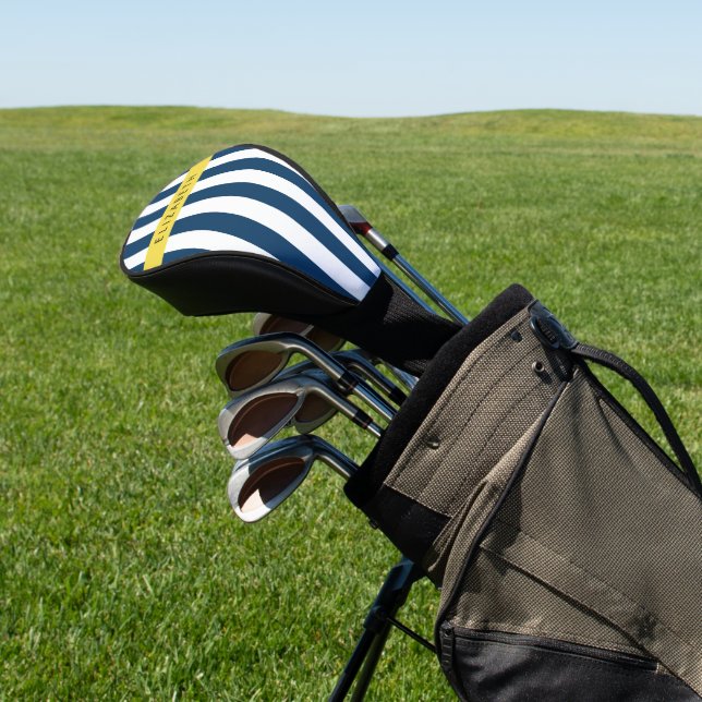 Blaue Streifen, Streifen, Ihr Name Golf Headcover (In SItu)