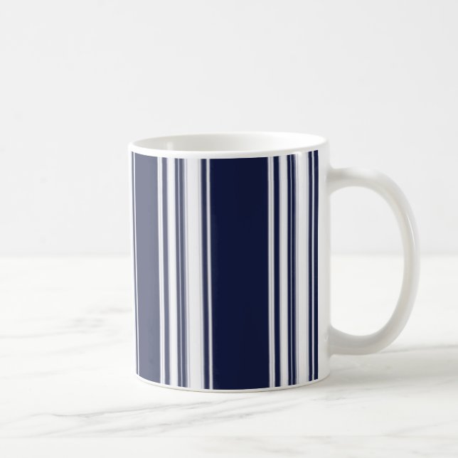 Blaue Streifen-Tasse Kaffeetasse (Rechts)