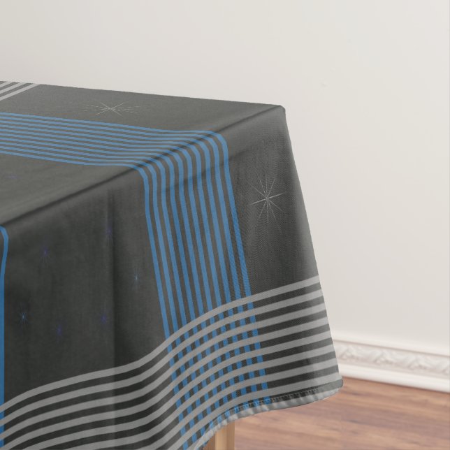 Blaue Streifen Tischdecke (Beispiel)