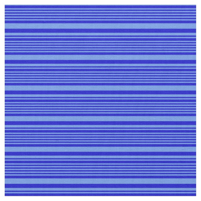 Blaue Streifen und Blumenmuster Stoff (Nahaufnahme)