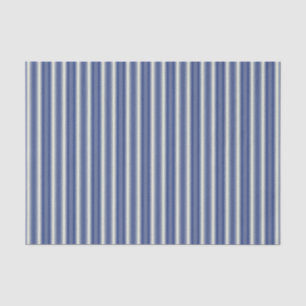 Blaue Streifen und Creme Seidenpapier