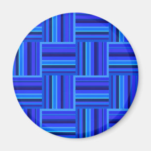 Blaue Streifen Webmuster Magnet