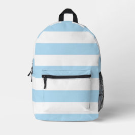 Blaue Streifen, weiße Streifen, gestreiftes Muster Bedruckter Rucksack