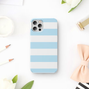 Blaue Streifen, weiße Streifen, gestreiftes Muster Case-Mate iPhone Hülle