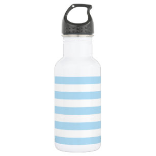 Blaue Streifen, Weiße Streifen, gestreiftes Muster Edelstahlflasche