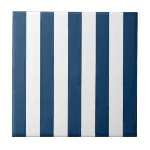 Blaue Streifen, weiße Streifen, gestreiftes Muster Fliese