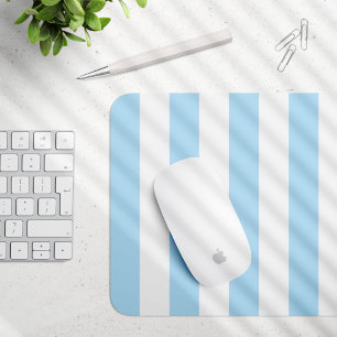 Blaue Streifen, weiße Streifen, gestreiftes Muster Mousepad