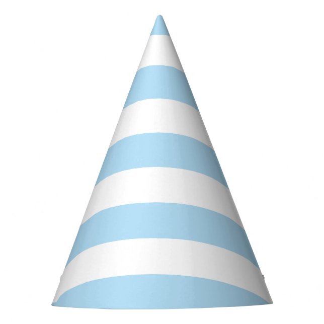 Blaue Streifen, weiße Streifen, gestreiftes Muster Partyhütchen (Vorderseite)
