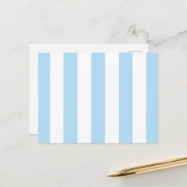 Blaue Streifen, weiße Streifen, gestreiftes Muster Postkarte