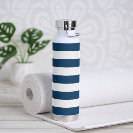 Blaue Streifen, weiße Streifen, gestreiftes Muster Trinkflasche