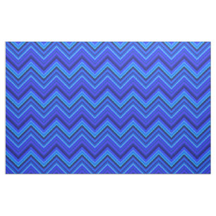 Blaue Streifen Zickzack-Muster Stoff