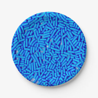Blaue Streusel Blaue Jimmies Pappteller