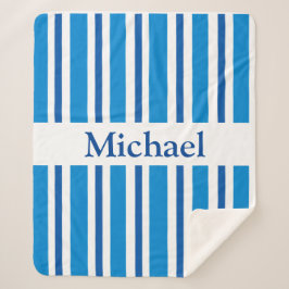 BLAUE STRIPES SHERPA BLANKET SHERPADECKE