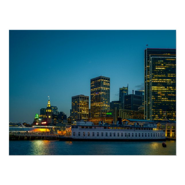 Blaue Stunde in der Stadt Poster (Vorderseite)