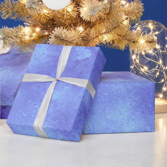 Blaue Sturmwolke-Effekt Wrapping Paper Geschenkpapier (Feiertage)