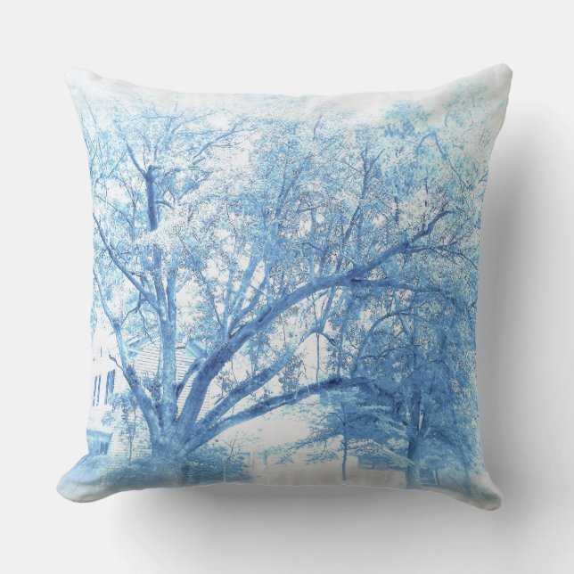 Blaue südliche Eiche Carolinas Kissen (Vorderseite)