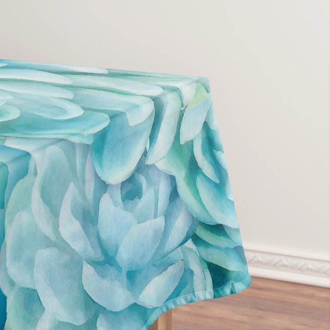Blaue Sukkuline Tischdecke (Beispiel)