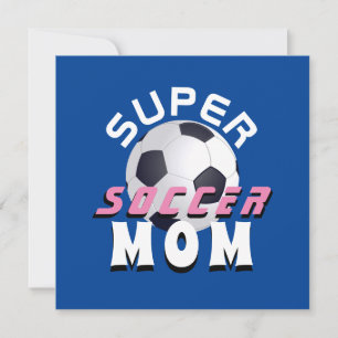 Blaue Super-Fußball-Mama-Fußball-Sportliche Mutter