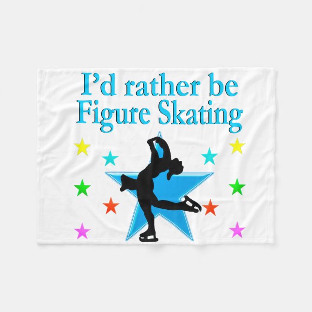 BLAUE SUPER STAR FIGURE SKATER FLEECEDECKE (Vorderseite (Horizontal))