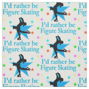 BLAUE SUPER STAR FIGURE SKATER STOFF