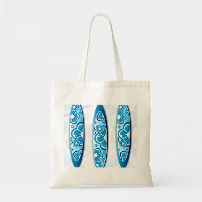 Blaue Surfbretter Sommer Beach Art Tragetasche (Vorne)