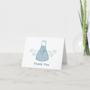 Blaue Süße Chemie Dankeskarte