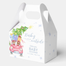 Blaue süße kalte Außen Rentier Bär Baby Dusche 