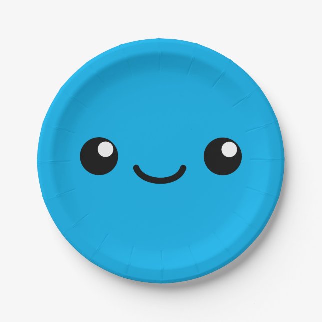 Blaue Süsse Pappteller (Vorderseite)