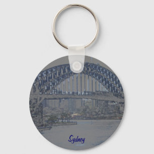 Blaue Sydney-Hafen-Brücke Schlüsselanhänger