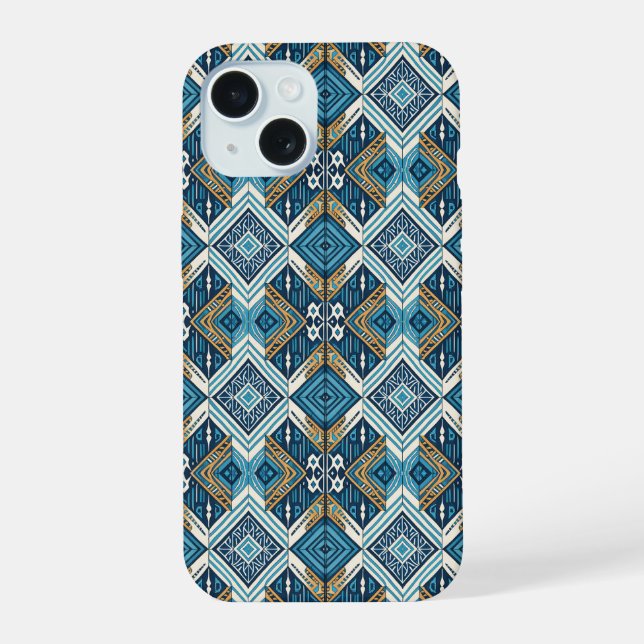 Blaue symetrisches Boho Muster 18583 b xl (Verso)