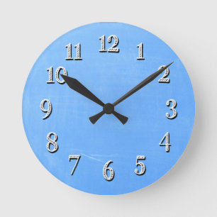 Blaue Tafel-Art-Wanduhr Runde Wanduhr
