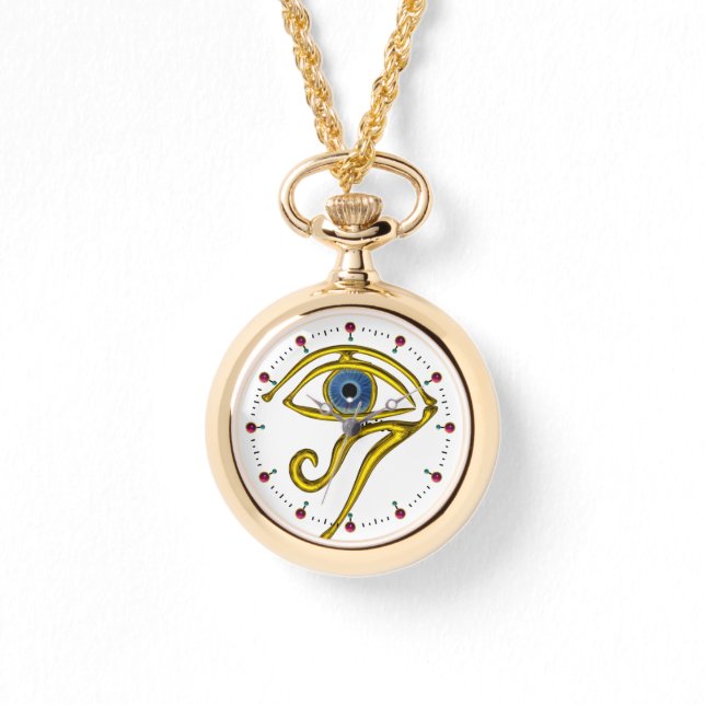 BLAUE TALISMAN / AUGE DES HORUS, weiß Armbanduhr (Vorderseite)