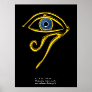 BLAUE TALISMAN / GOLD HORUS AUGE POSTER