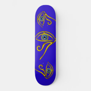 BLAUE TALISMAN / GOLD HORUS EYE SKATEBOARD