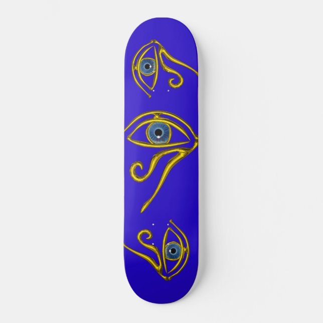 BLAUE TALISMAN / GOLD HORUS EYE SKATEBOARD (Vorderseite)