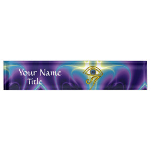 BLAUE TALISMAN, lila violett blau Namensplakette