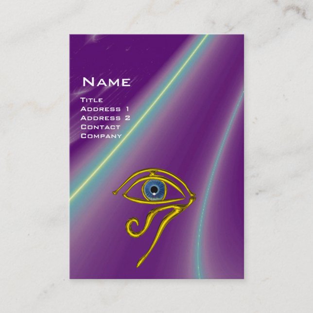 BLAUE TALISMAN, lila violett-weiß-pink-gelb Visitenkarte (Vorderseite)