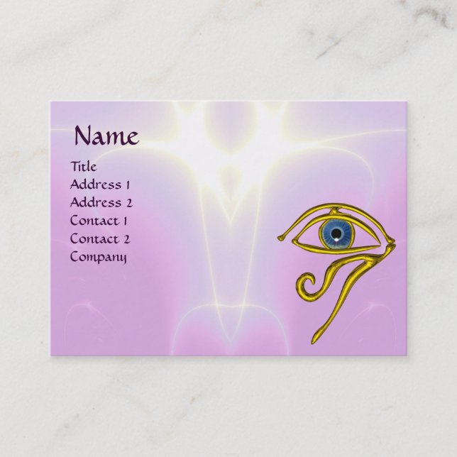 BLAUE TALISMAN, lila violett, weiß Visitenkarte (Vorderseite)