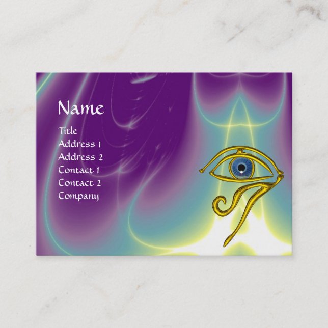 BLAUE TALISMAN, lila violett weiß Visitenkarte (Vorderseite)