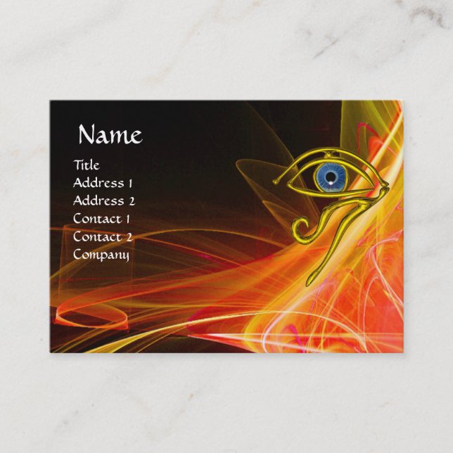 BLAUE TALISMAN ORANGE YELLOW RED WHITE LIGHT WAVES VISITENKARTE (Vorderseite)