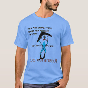 Blaue "Tantchen-Liebe" Langschläfer Boomerangang T-Shirt