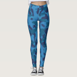 Blaue Tarnung Leggings