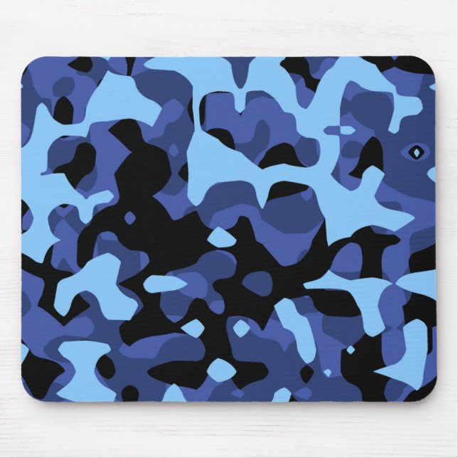 Blaue Tarnung Mousepad (Vorne)