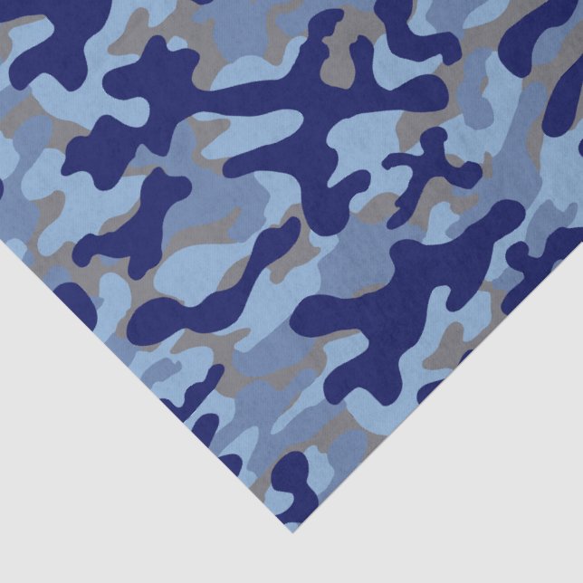 Blaue Tarnung  Seidenpapier (Detail)
