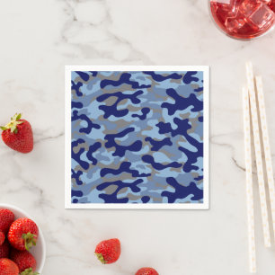 Blaue Tarnung Serviette