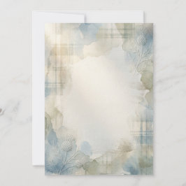 Blaue Tartan-Einladung mit eigenem Text Einladung
