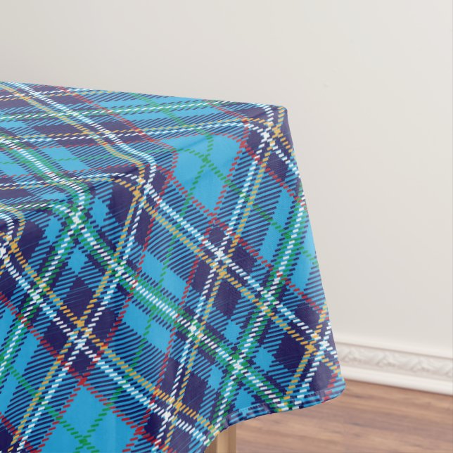 Blaue Tartan Karo Tischdecke (Beispiel)