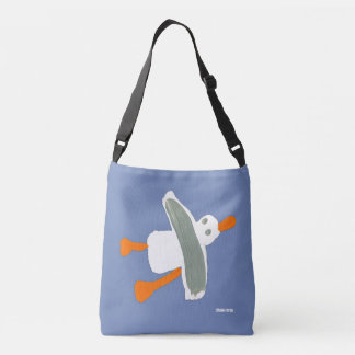 Blaue Tasche der kornischen Küsten-Seemöwe durch