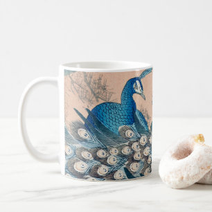 Blaue Teal-Pfauen Kaffeetasse